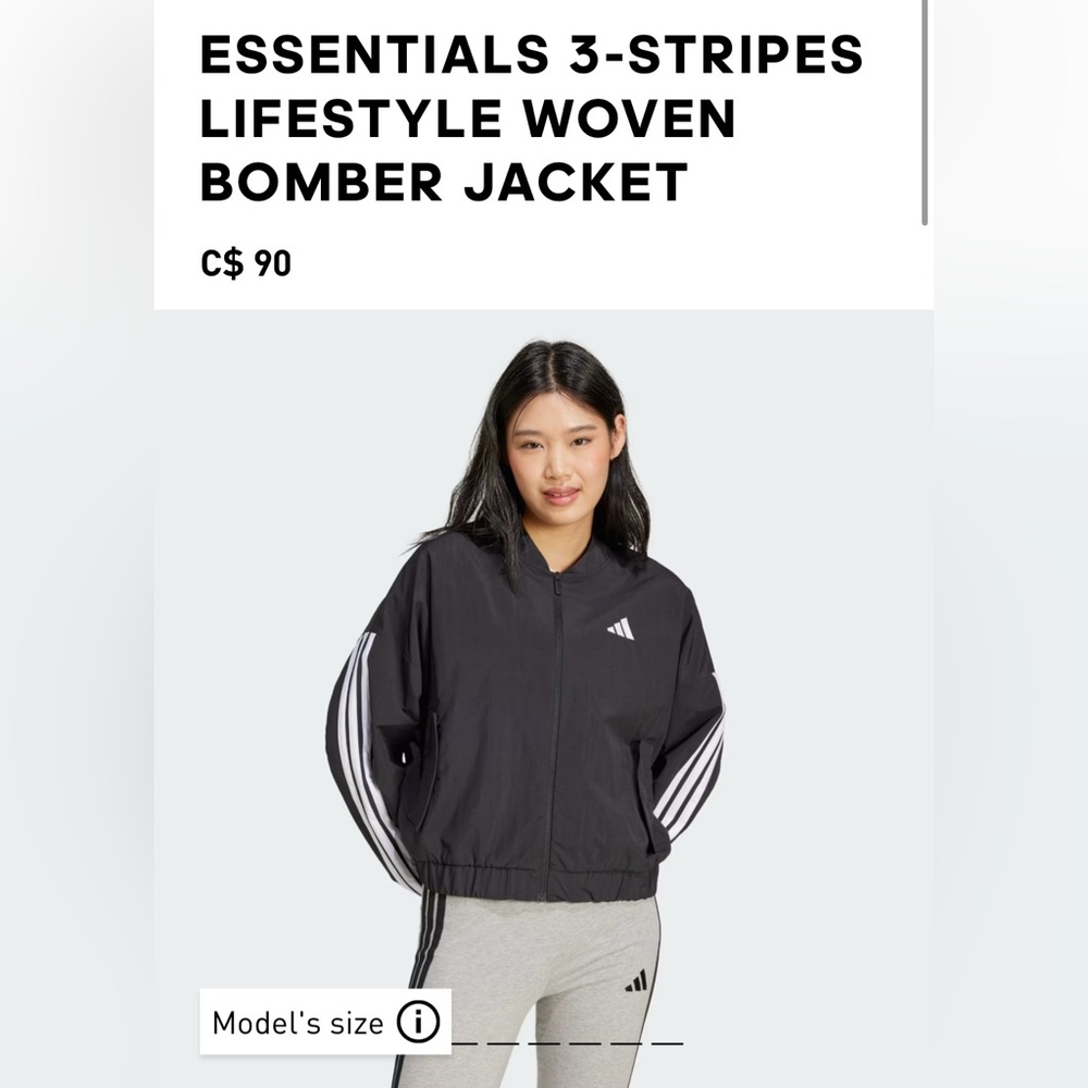 🆕🖤 ESSENTIALS 3-STRIPES LIFESTYLE WOVEN BOMBER JACKET🖤🆕